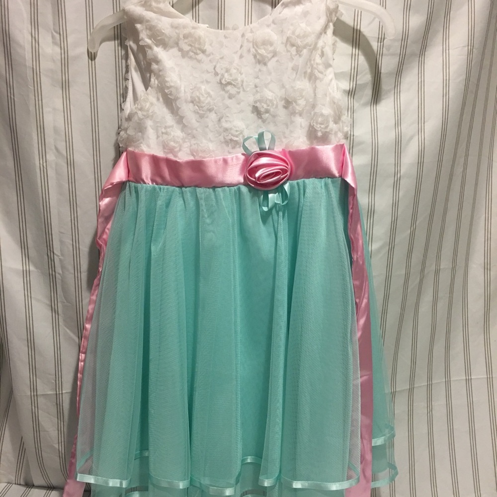 Blue and white dress very beautiful